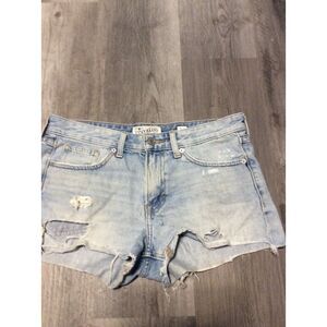 Lucky Brand Destroyed Distressed 3" Shorts Size 6/28 Boyfriend